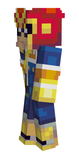 Blue skin: body, left side render