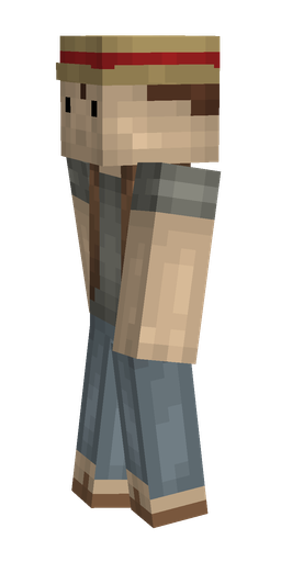 Brown skin: body, left side render
