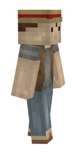 Brown skin: body, right side render