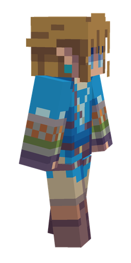 Blue skin: body, right side render