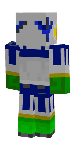 Blue skin: body, back render