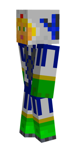 Blue skin: body, left side render