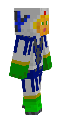 Blue skin: body, right side render