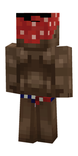 Brown skin: body, back render
