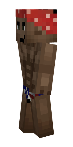 Brown skin: body, left side render