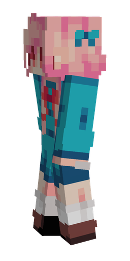 Blue skin: body, left side render