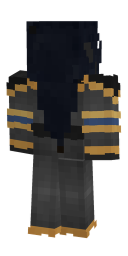 Black skin: body, back render