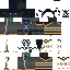 Black skin: raw texture render