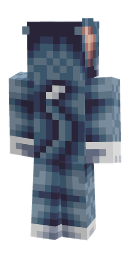 Blue skin: body, back render