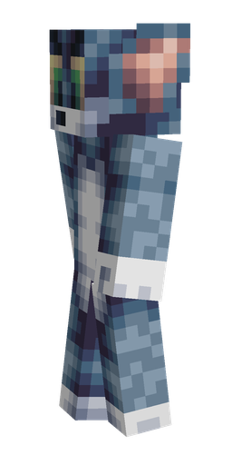 Blue skin: body, left side render