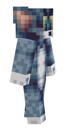 Blue skin: body, right side render