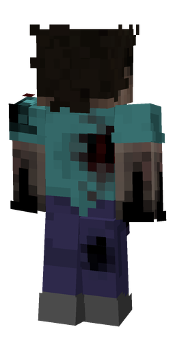 Black skin: body, back render