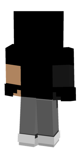 Black skin: body, back render