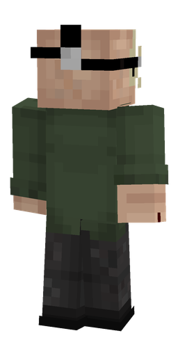 Black skin: body, back render