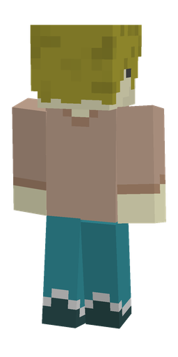 Blue skin: body, back render