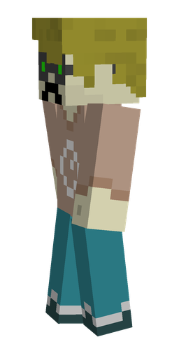 Blue skin: body, left side render