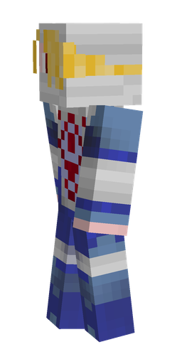 Blue skin: body, left side render