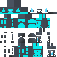 Black skin: raw texture render