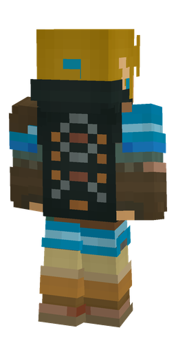 Blue skin: body, back render