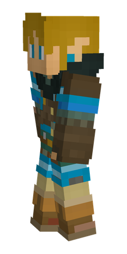Blue skin: body, left side render