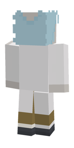 Blue skin: body, back render