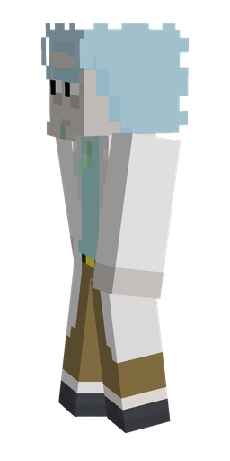 Blue skin: body, left side render