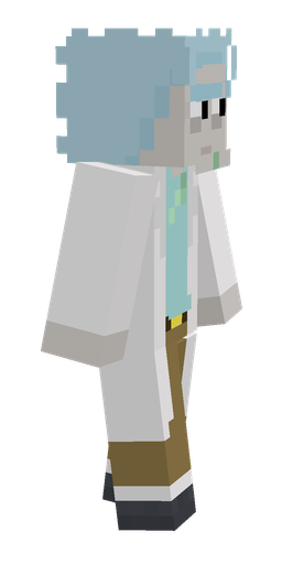 Blue skin: body, right side render