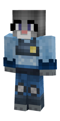 Blue skin: body, front render