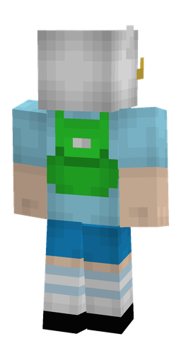 Blue skin: body, back render