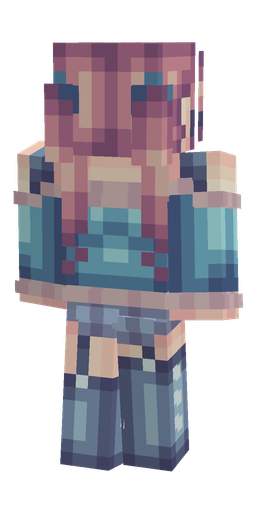 Blue skin: body, back render