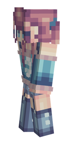 Blue skin: body, left side render
