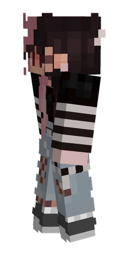 Black skin: body, left side render