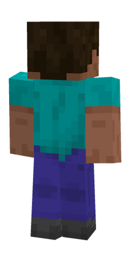 Blue skin: body, back render