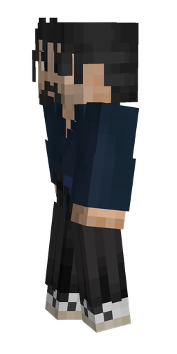 Black skin: body, left side render