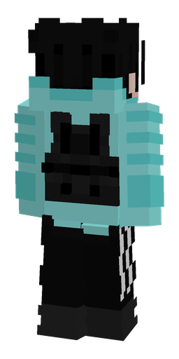 Black skin: body, back render