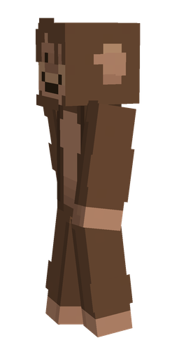 Brown skin: body, left side render
