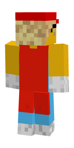 Blue skin: body, back render