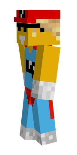 Blue skin: body, left side render
