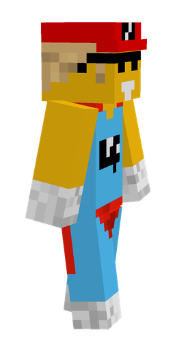 Blue skin: body, right side render
