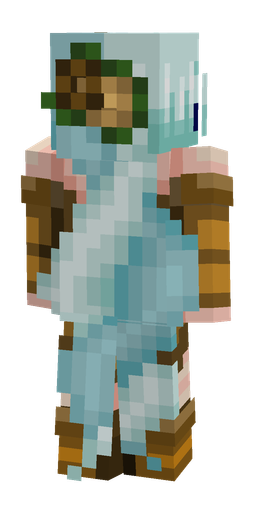 Blue skin: body, back render