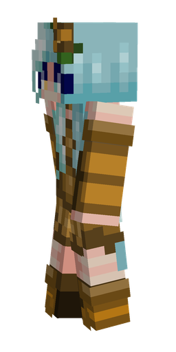 Blue skin: body, left side render