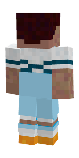 Blue skin: body, back render