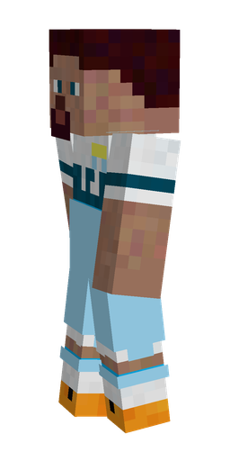 Blue skin: body, left side render