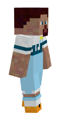 Blue skin: body, right side render