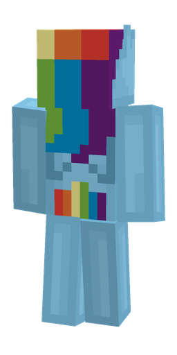 Blue skin: body, back render