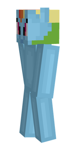 Blue skin: body, left side render