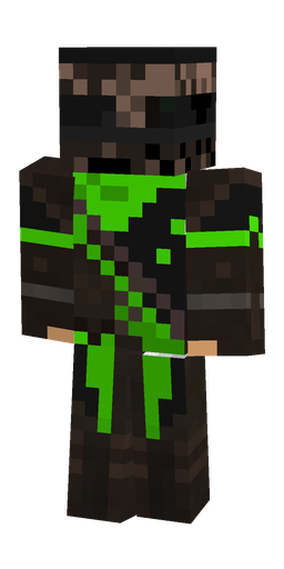 Black skin: body, back render