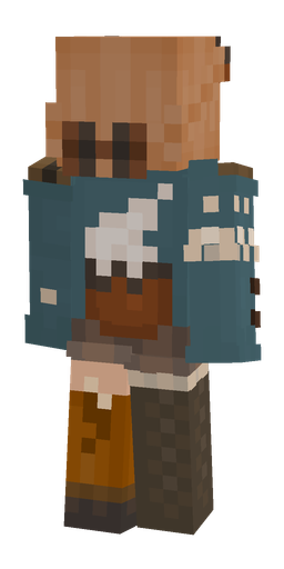 Blue skin: body, back render