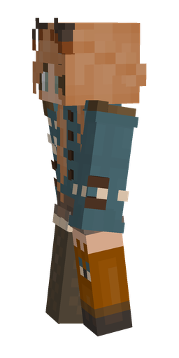 Blue skin: body, left side render