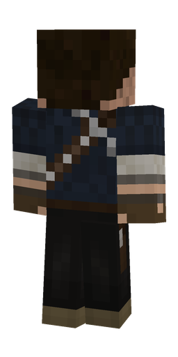 Black skin: body, back render